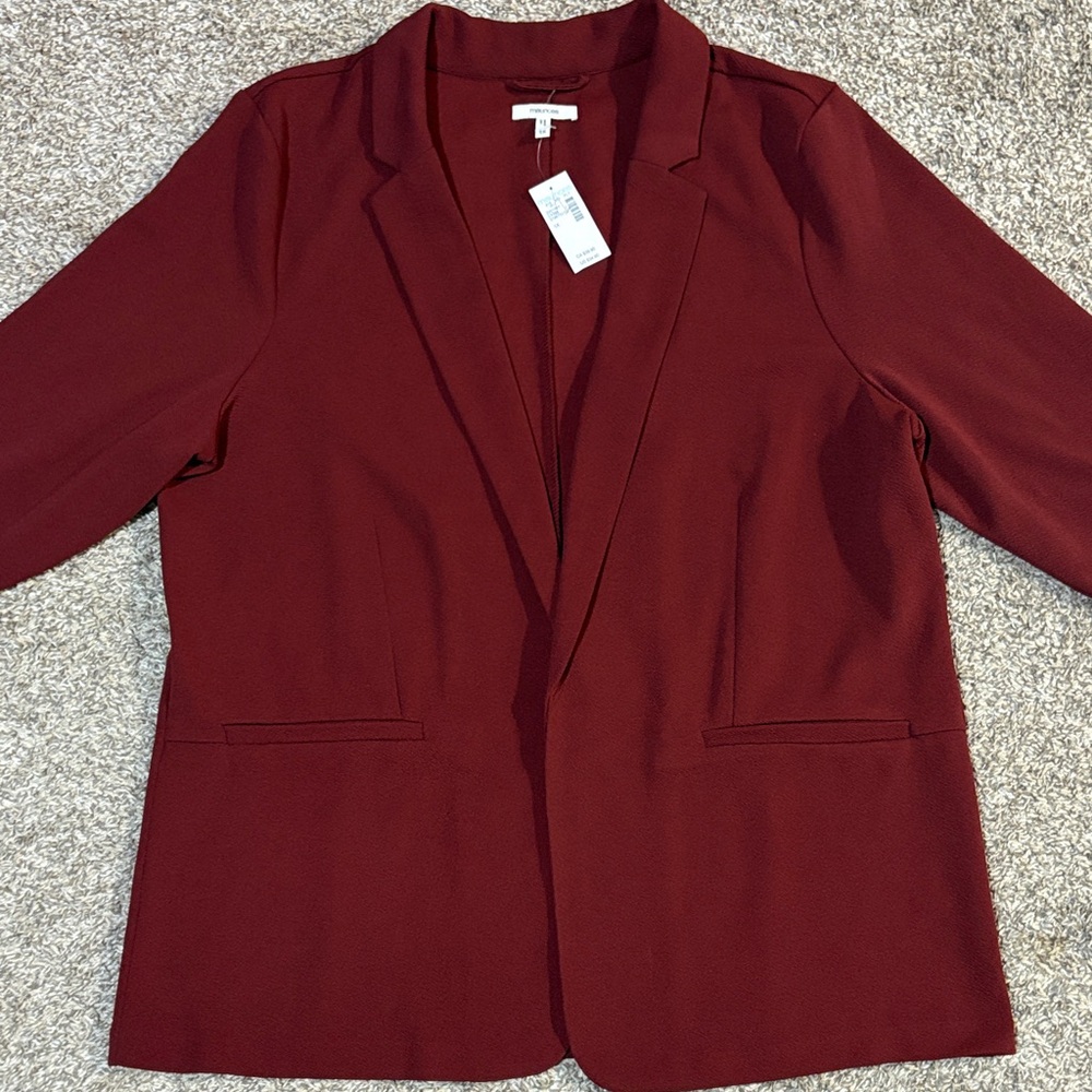 Maurices Burgundy Women's Suit Jacket